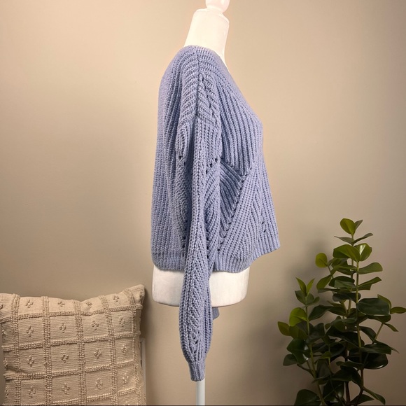 Sky and Sparrow Cropped Chenille Sweater - Picture 4 of 8